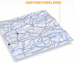 3d view of Saint-Martin-de-Lenne