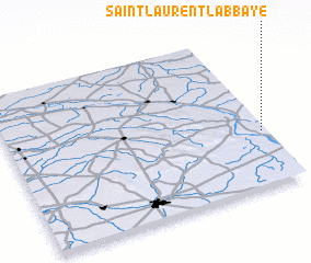 3d view of Saint-Laurent-lʼAbbaye