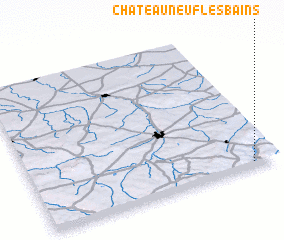 3d view of Châteauneuf-les-Bains