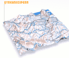 3d view of Qyrkani i Sipërm