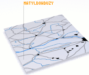 3d view of Matyldów Duży