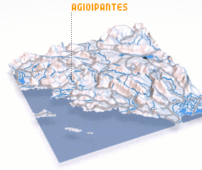 3d view of Ágioi Pántes