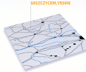 3d view of Goszczyce Młyńskie