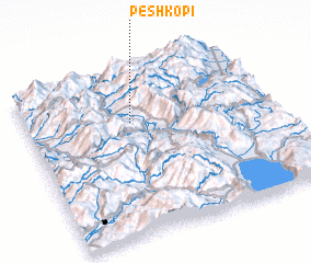 3d view of Peshkopi