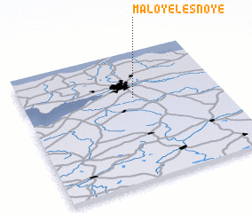 3d view of Maloye Lesnoye