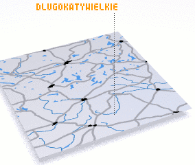 3d view of Długokąty Wielkie