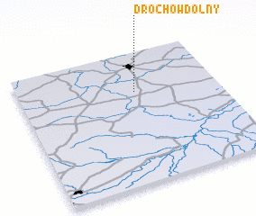 3d view of Drochów Dolny