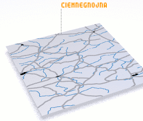 3d view of Ciemne Gnojna