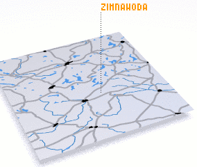 3d view of Zimna Woda