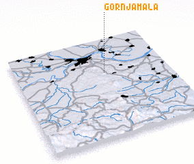 3d view of Gornja Mala