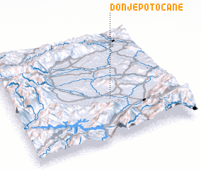 3d view of Donje Potočane