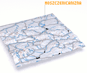 3d view of Moszczenica Niżna