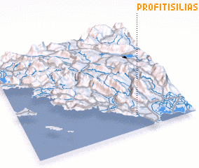 3d view of Profítis Ilías