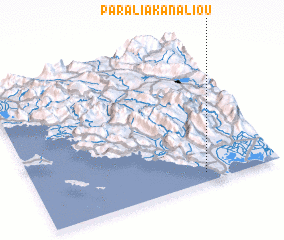 3d view of Paralía Kanalíou