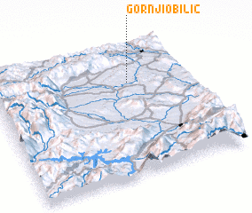 3d view of Gornji Obilić