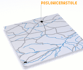 3d view of Posłowice Nastole