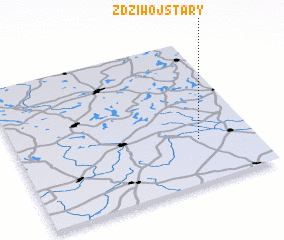 3d view of Zdziwój Stary