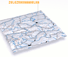 3d view of Żeleźnikowa Wielka