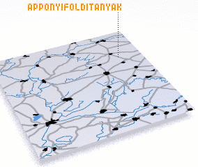 3d view of Apponyifölditanyák