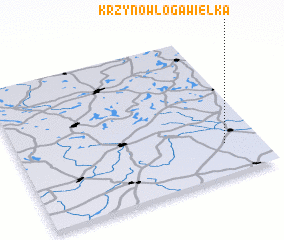 3d view of Krzynowłoga Wielka