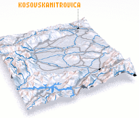 3d view of Kosovska Mitrovica