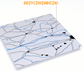 3d view of Krzyczki Żabiczki