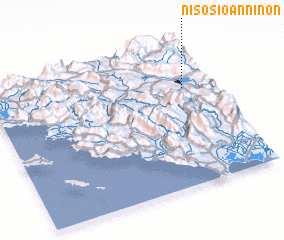 3d view of Nísos Ioannínon