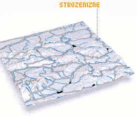 3d view of Stróże Niżne