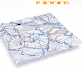 3d view of Velika Grabovnica