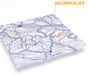 3d view of Velike Pčelice