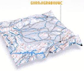 3d view of Gornji Grabovac