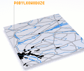 3d view of Pobyłkowo Duże