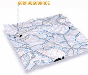 3d view of Gornje Godance