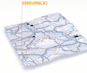 3d view of Gornji Malići