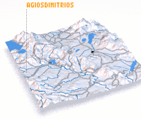 3d view of Ágios Dimítrios