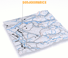 3d view of Donje Komarice