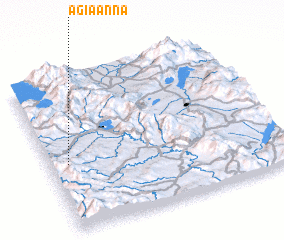 3d view of Agía Ánna