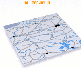 3d view of Dłużec Wielki