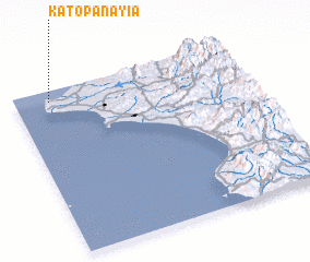 3d view of Káto Panayía