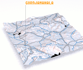 3d view of Gornja Mahala