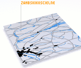 3d view of Zambski Kościelne