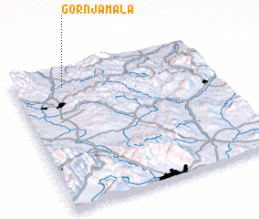 3d view of Gornja Mala