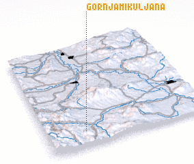 3d view of Gornja Mikuljana