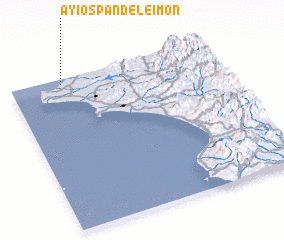 3d view of Áyios Pandeleḯmon