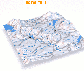 3d view of Káto Lévki