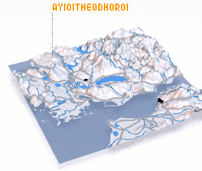 3d view of Áyioi Theódhoroi