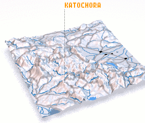 3d view of Káto Chóra