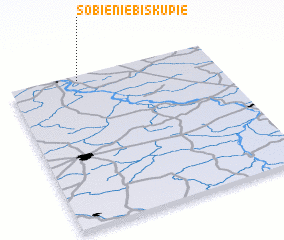 3d view of Sobienie Biskupie