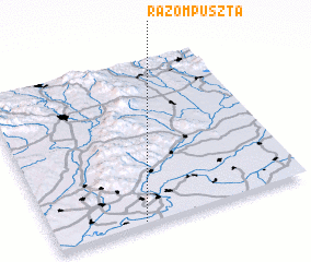 3d view of Rázompuszta