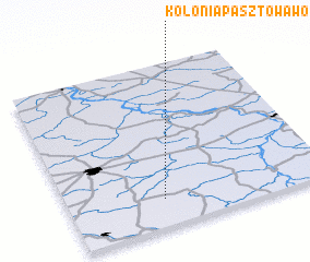 3d view of Kolonia Pasztowa Wola